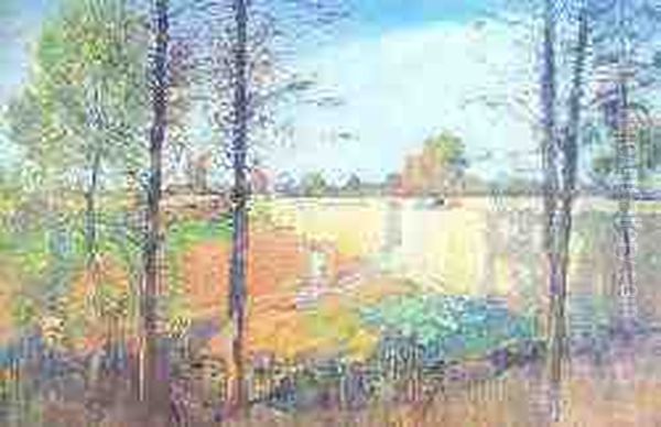 100 Miles From Hyde Park Corner Oil Painting by Archibald Standish Hartrick