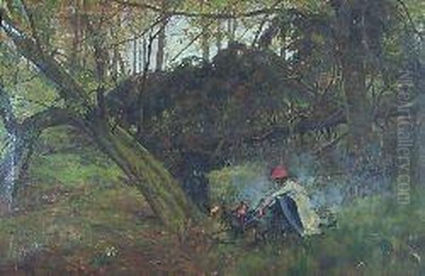 Tinker's Camp Oil Painting by Archibald Standish Hartrick