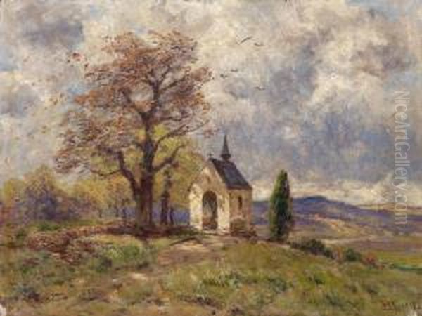 Kapelle Im Maifeld Bei Mertloch Oil Painting by Heinrich Sen Hartung