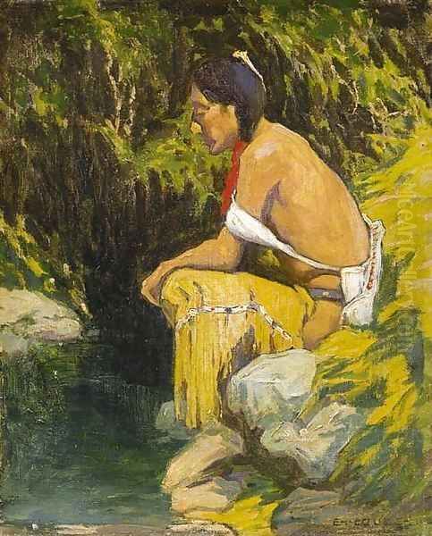 Resting Oil Painting by Eanger Irving Couse