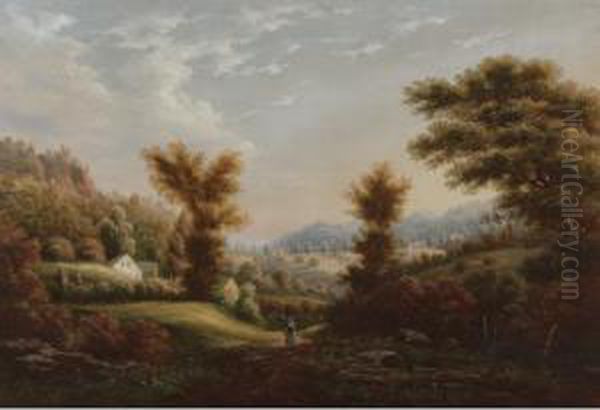 Early Autumn Landscape Oil Painting by George Gunther Hartwick