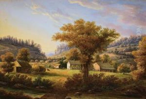 Harvest Time In The Catskills Oil Painting by George Gunther Hartwick