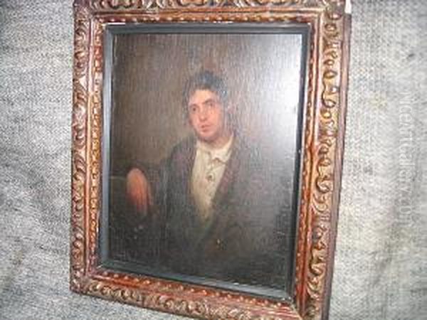 Young Man In A Tartan Cape Oil Painting by George Harvey