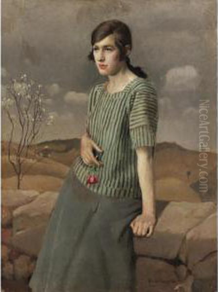 Clara Oil Painting by Harvey Harold