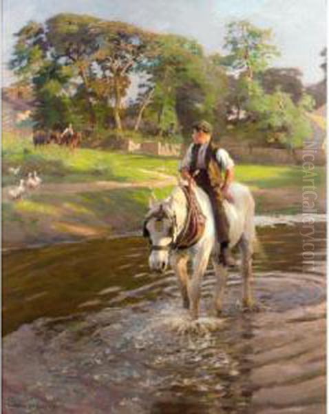 The Close Of A Summer's Day Oil Painting by Harvey Harold