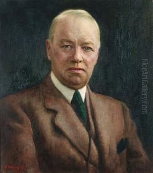 Portrait Of Mr Brash Oil Painting by Harvey Harold