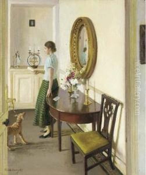 The Letter Oil Painting by Harvey Harold