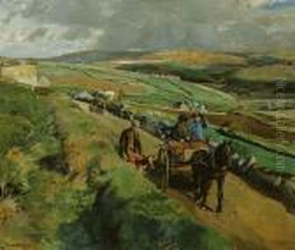 The Road To Market Oil Painting by Harvey Harold