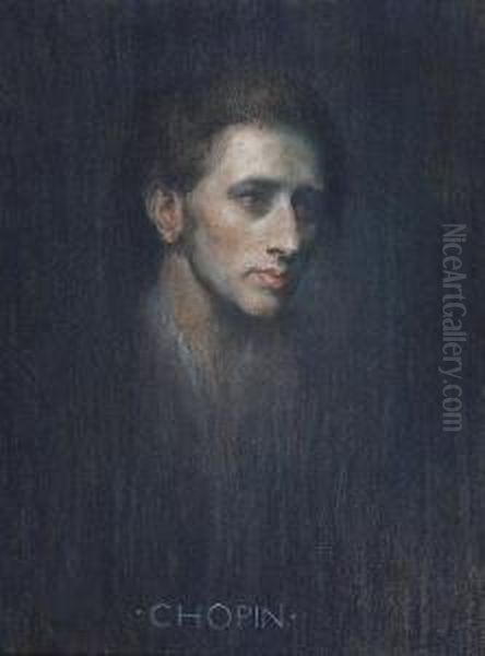 Chopin Oil Painting by Herbert Johnson Harvey