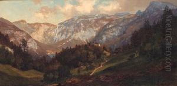 Das Keltengraber Feld Bei Hallstadt Oil Painting by Carl Hasch