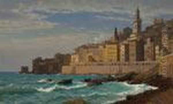 Menton, France Oil Painting by William Stanley Haseltine