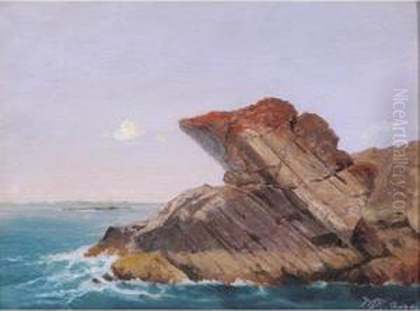 Pulpit Rock, Nahant Oil Painting by William Stanley Haseltine