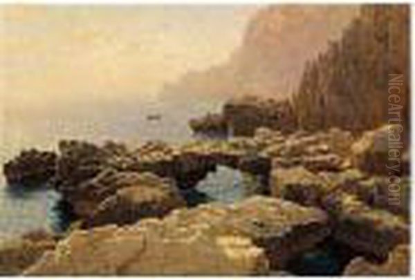 Capri Coast Oil Painting by William Stanley Haseltine