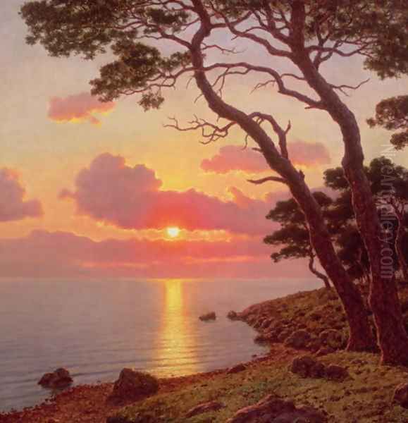 Calme de Soir, Cote d'Azur Oil Painting by Ivan Fedorovich Choultse