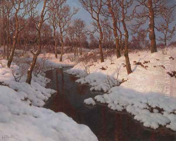 Evening Sun Oil Painting by Ivan Fedorovich Choultse