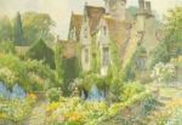 The Manor House Oil Painting by Ernest William Haslehurst