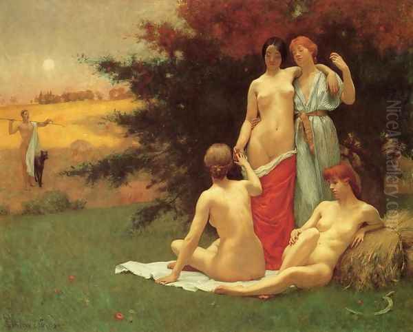 An Eclogue Oil Painting by Kenyon Cox