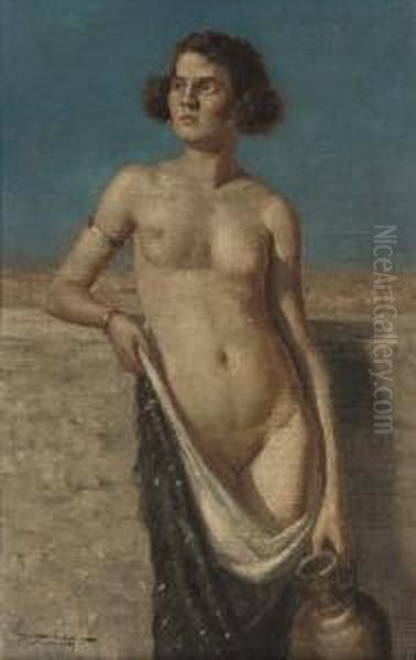 Odalisque Oil Painting by Hans Hassenteufel