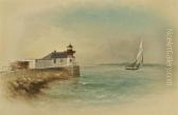 Bug Light Oil Painting by George M. Hathaway