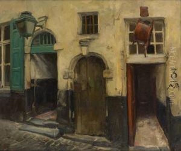 Ruelle Bruxelloise Oil Painting by Gaston Haustrate