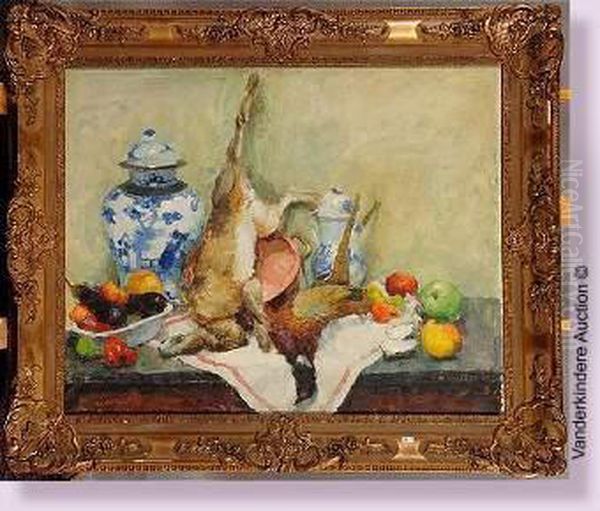 Nature Morte Au Gibier, Aux Fruits Et Aux Legumes by Gaston Haustrate