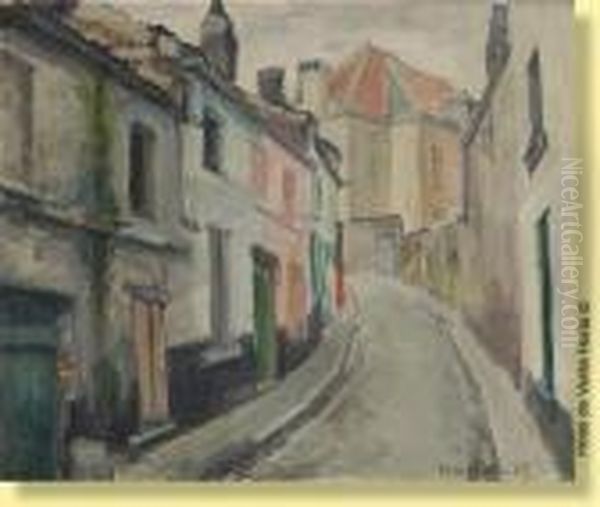 Ruelle A Bruxelles Oil Painting by Gaston Haustrate