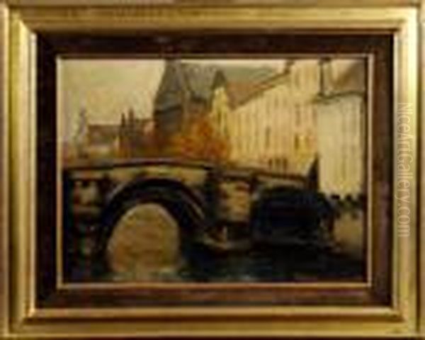 Le Pont Oil Painting by Gaston Haustrate