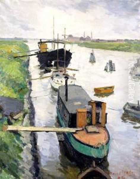 Lechenal De Zeebrugge Oil Painting by Gaston Haustrate