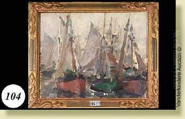 Port De Peche Oil Painting by Gaston Haustrate