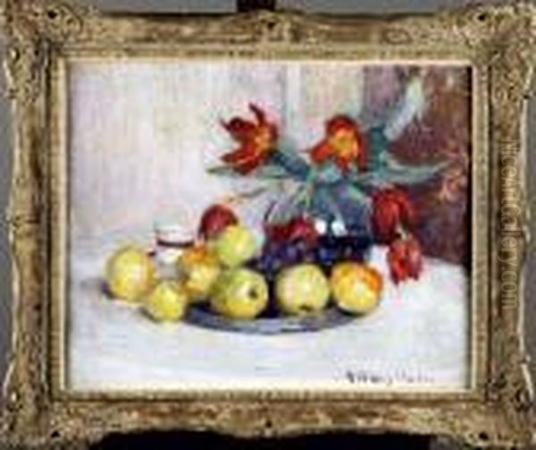 [nature Morte Aux Pommes] Oil Painting by Gaston Haustrate