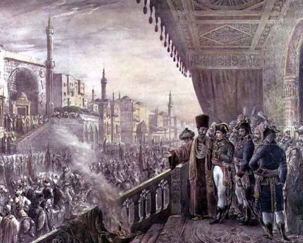 Napoleon Bonaparte (1769-1821) Celebrating the Birthday of the Prophet Mohammed during his Campaign on Egypt (1798-1801) Oil Painting by Alexandre-Marie Colin