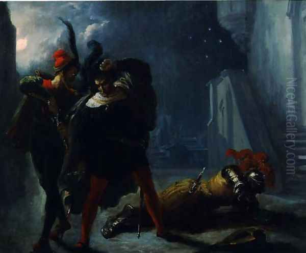 Death of Valentin Oil Painting by Alexandre-Marie Colin