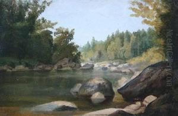 Stoney Creek Oil Painting by Robert Ii Havell