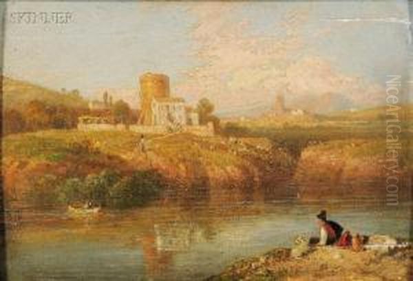 ...torre Del Cinque...tiber Oil Painting by William Havell