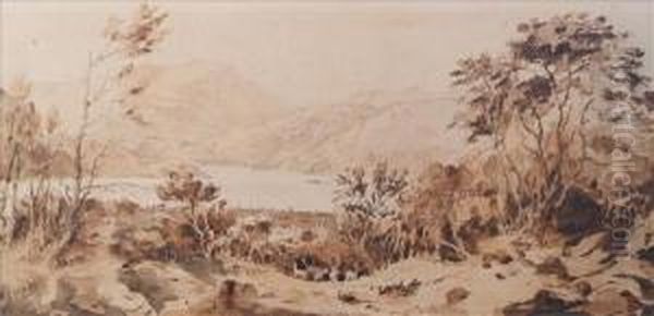 Ulswater Fromgobarrow Deer Park Oil Painting by William Havell