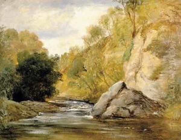 River Scene Oil Painting by William Havell