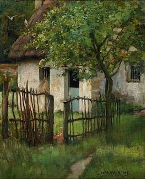 Vue D'une Chaumiere Dans Un Jardin Oil Painting by Louis Welden Hawkins