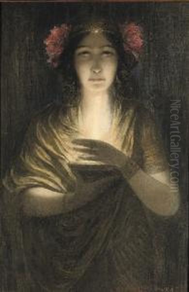 The Priestess Oil Painting by Louis Welden Hawkins