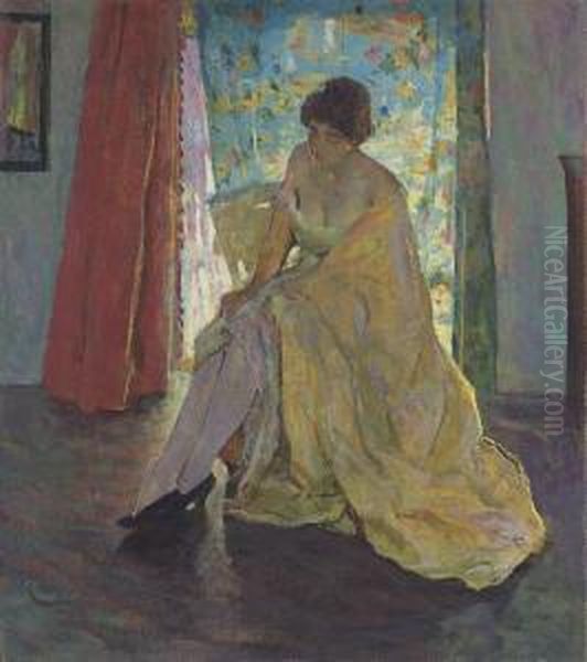 Impressionist Figure Oil Painting by Charles Webster Hawthorne