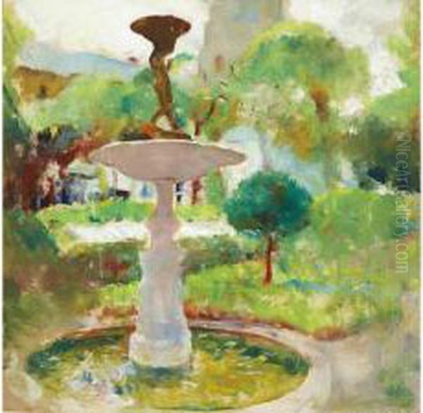 The Fountain Oil Painting by Charles Webster Hawthorne