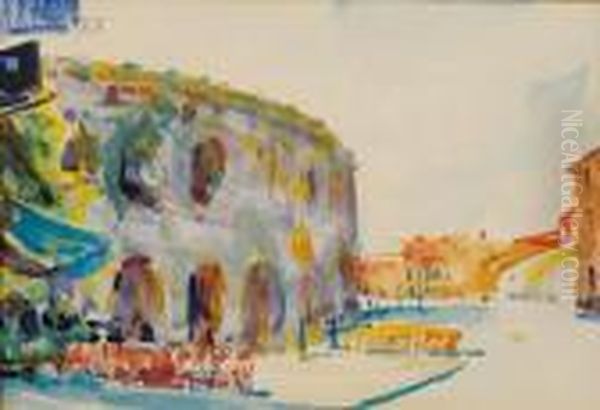 The Ampitheater At Nimes Oil Painting by Charles Webster Hawthorne