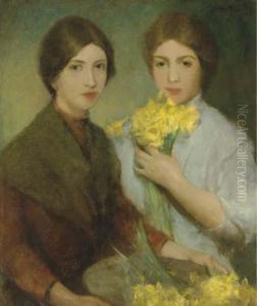 Daffodils Oil Painting by Charles Webster Hawthorne