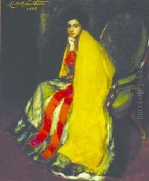 Orange And Red Oil Painting by Charles Webster Hawthorne