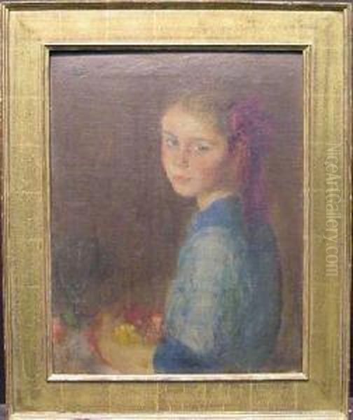 Portrait Of A Young Girl Oil Painting by Charles Webster Hawthorne