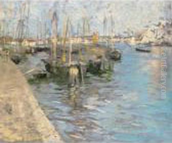 Provincetown Harbor Oil Painting by Charles Webster Hawthorne