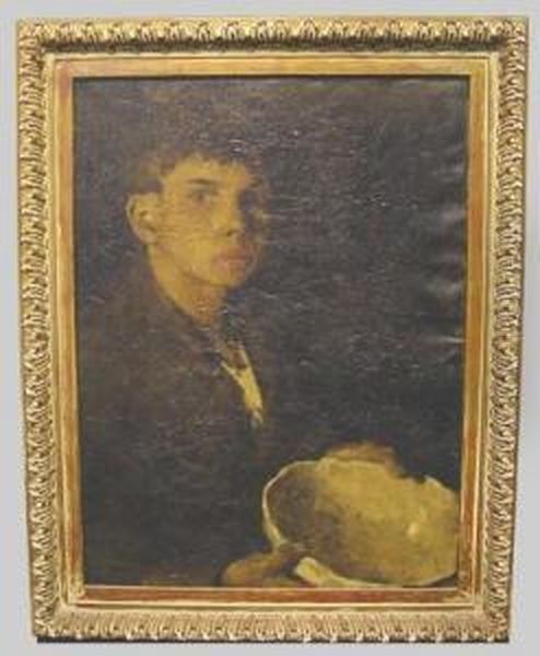 Boy With Bowl Oil Painting by Charles Webster Hawthorne