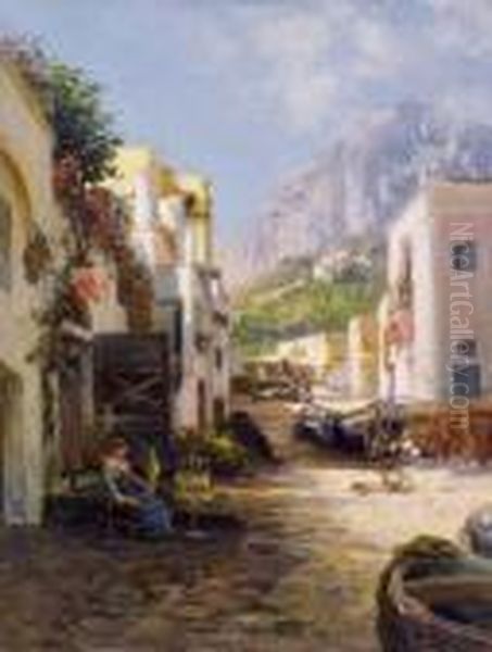 Capri, Verso Il Monte Solaro Oil Painting by Bernard Hay