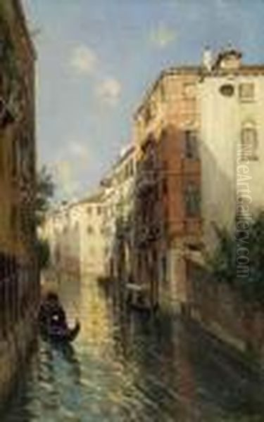 Wasserstrasse Invenedig Oil Painting by Bernard Hay