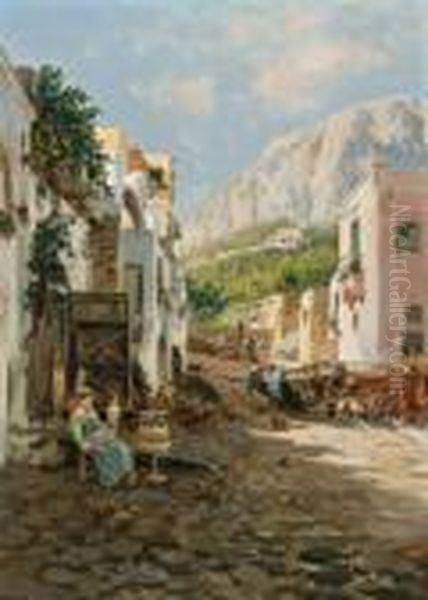 Marina Grande, Capri Oil Painting by Bernard Hay