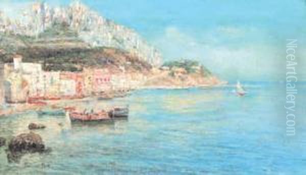 Capri Marina Grande Oil Painting by Bernard Hay